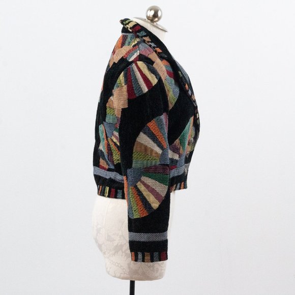 SOLD Vintage 90s M Southwestern Jacquard Jacket - Picture 4 of 8